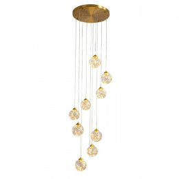 Lustre Bola Ouro 40x150Cm GOOD
