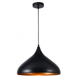 Luminaria Pendente Oriente Preto/Cobre 32Cm GOOD