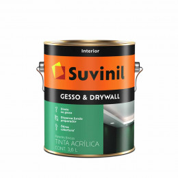Tinta Acrílica Branca para Gesso e Drywall 3,6L - SUVINIL