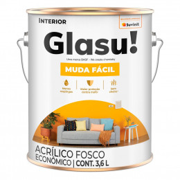 Tinta Acrílica Muda Fácil Cenoura Fosco 3,6L - GLASU!