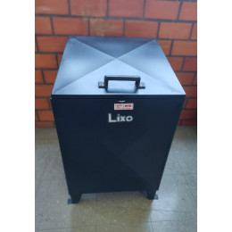 Lixeira Container 50 x 50 x 80cm Preta - RHR