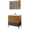 Armário kit angra preto e feijó 80cm Balcony - 2