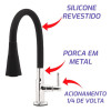 Torneira Cozinha Flexivel 1/4"V Slim cone Cromada/Preta - GOOD - 2