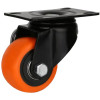Rodizio Pvc Giratorio 4'' Laranja Bisao - 1