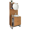 Armário de banheiro kit Galti Freijo 80cm Balcony - 1