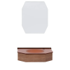 Lavabo c/espelho 55cm bronze CRISMETAL - 1
