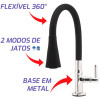 Torneira Cozinha Flexivel 1/4"V Slim cone Cromada/Preta - GOOD - 3