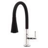 Torneira Cozinha Flexivel 1/4"V Slim cone Cromada/Preta - GOOD - 4