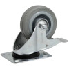 Rodizio Pvc Cinza Giratorio 3'' Com Trava Freio Bisao - 3
