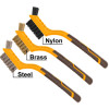 Escova aco c/ cabo 3pc hktwb10306 INGCO - 3
