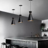 Luminaria Pendente Cone Deluxe 20Cm Preto GOOD - 1