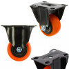 Rodizio Pvc Giratorio 1,5'' Laranja Bisao - 3