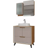 Armário kit Belmont Connect cor connect e freijo 80cm Balcony - 3