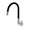 Torneira Cozinha  Parede flex 1/4 V Slim Cromada/Preto Good - 1