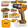 Parafusadeira Á Bateria 20V 1/2 + Bateria + carregador Ingco - 3