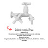 Torneira Tanque Máquina De Lavar 1/4 Com Dupla Saída - 4