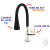 Torneira Cozinha Flexivel 1/4"V Slim cone Cromada/Preta - GOOD - 1
