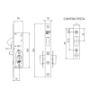 Fechadura Porta de Correr Cromada  50R- 3F - 2