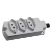 Tomada multipla 3X20a 2P+ T cinza Margirius - 1