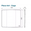 Placa de Tomada Branca Cega com Suporte Compose 4x4 - WEG - 3