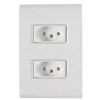Kit 10 peças Tomadas 20A duplas 571066 Branco Liz Tramontina - 1