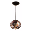 Iluminação pendente monaco bronze roper plastico - 1