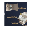 Armario de banheiro Kit Tisza Biscuit 60Cm GAAM - 4