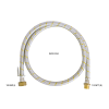 Mangueira Flexível Nitrílica 3/8 (I) x 1500mm R. 1/2 NPT (E) x 1/2 BSP (I) - MAQENGE - 1