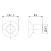 Acabamento para Registro Base 1/2" a 1" Itapema Bella - DOCOL - 4