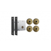 Fechadura Kit com Travas Auxiliares Roseta Redonda Antique Oxidado - 3F - 2