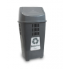 Lixeira Basculante 50lt Cinza - PLASVALE - 1