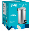 Kit lixeira Inox 5litros + escova limpeza sanitária Inox GOOD - 2
