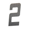 Numero 2 Residêncial em Aluminio Prata Escovado 130mm - VIVALUX - 1