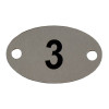 Numero 3 em Aluminio Oval P/Caixa de Luz - BELMAR - 1