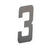 Numero 3 Residêncial em Aluminio Prata Escovado 130mm - VIVALUX - 1