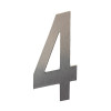 Numero 4 Residêncial em Aluminio Prata Escovado 130mm - VIVALUX - 1