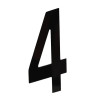 Numero 4 Residêncial em Aluminio Preto 130mm - VIVALUX - 1