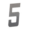 Numero 5 Residêncial em Aluminio Prata Escovado 130mm - VIVALUX - 1