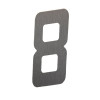 Numero 8 Residêncial em Aluminio Prata Escovado 130mm - VIVALUX - 1