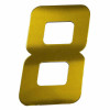 Numero 8 Residêncial em Aluminio Ouro Escovado 130mm - VIVALUX - 1