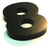 Numero 8 Residêncial em Aluminio Preto 130mm - VIVALUX - 1