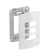 Placa de Tomada Branca 3 Posiçoes com Suporte Compose 4x2 - WEG - 1